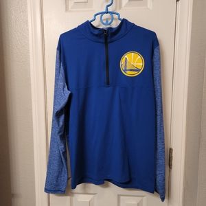 🏀💛💙Authentic NBA Fanatics Golden State Warriors quarter zip pullover size Large